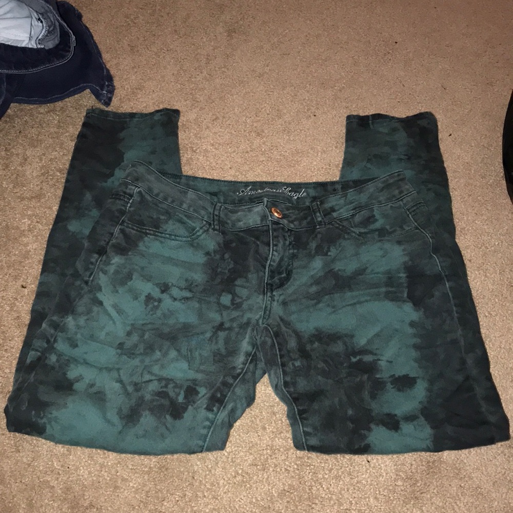 American Eagle Tie Dye Jeggings